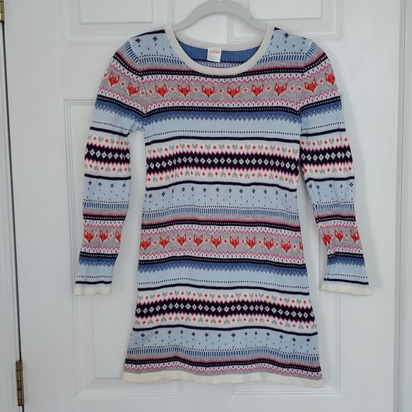 Gymboree girl's fox print sweater dress